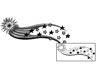 Shooting Star Tattoo Astronomy tattoo | ANF-02547
