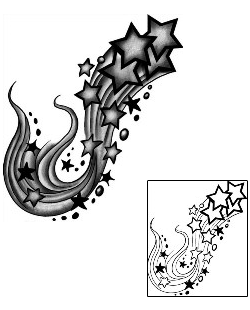 Shooting Star Tattoo Astronomy tattoo | ANF-02550