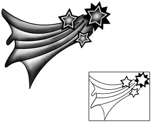 Shooting Star Tattoo Astronomy tattoo | ANF-02564