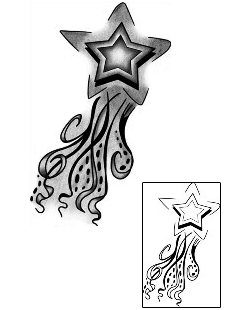Shooting Star Tattoo Astronomy tattoo | ANF-02567