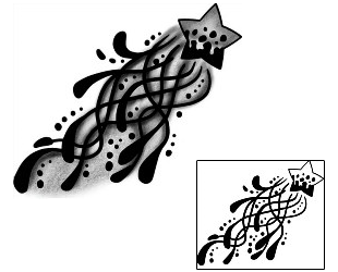 Shooting Star Tattoo Astronomy tattoo | ANF-02583