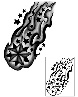 Shooting Star Tattoo Astronomy tattoo | ANF-02589