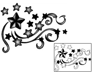 Shooting Star Tattoo Astronomy tattoo | ANF-02591