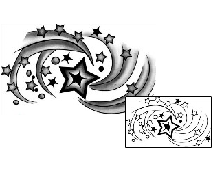Shooting Star Tattoo Astronomy tattoo | ANF-02598