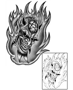 Devil - Demon Tattoo Horror tattoo | ANF-02676