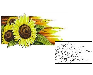 Sunflower Tattoo Plant Life tattoo | APF-00052
