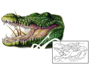 Alligator Tattoo Horror tattoo | APF-00082