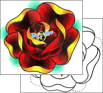 Rose Tattoo plant-life-rose-tattoos-stacie-becker-aqf-00026
