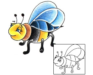 Bee Tattoo Insects tattoo | AQF-00028