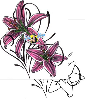 Lily Tattoo plant-life-lily-tattoos-stacie-becker-aqf-00034