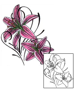 Lily Tattoo Plant Life tattoo | AQF-00034