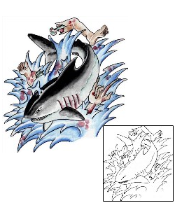 Shark Tattoo Marine Life tattoo | ARF-00029