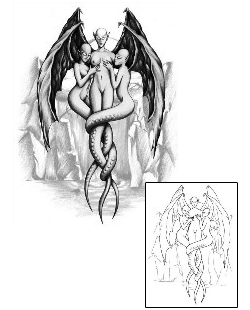 Devil - Demon Tattoo Horror tattoo | ASF-00004