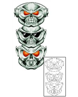 Skull Tattoo Horror tattoo | ASF-00009