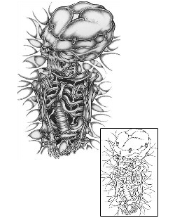 Skeleton Tattoo Horror tattoo | ATF-00014