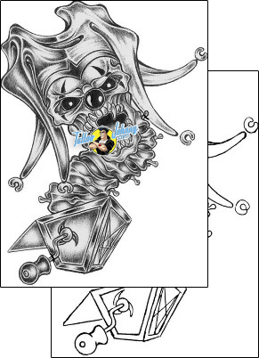 Joker - Jester Tattoo joker-tattoos-skull-atf-00016