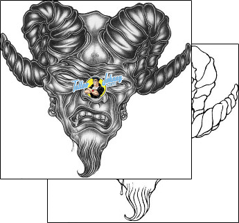 Devil - Demon Tattoo horror-evil-tattoos-skull-atf-00023