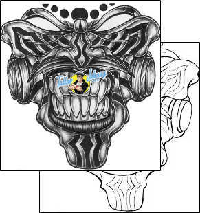 Monster Tattoo horror-monster-tattoos-skull-atf-00032