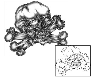 Crossbones Tattoo Horror tattoo | ATF-00034
