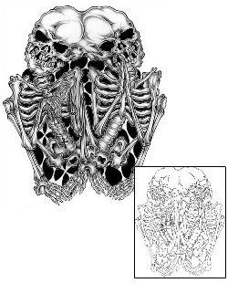 Skeleton Tattoo Horror tattoo | ATF-00043