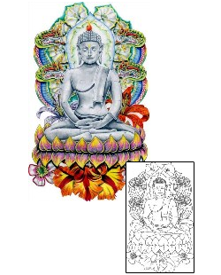 Buddha Tattoo Plant Life tattoo | AUF-00037