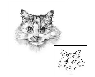 Cat Tattoo Animal tattoo | AUF-00080
