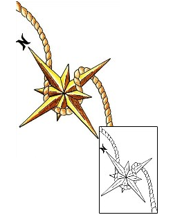 Compass Tattoo Marine Life tattoo | AVF-00028