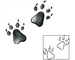 Paw Print Tattoo Animal tattoo | AXF-00185