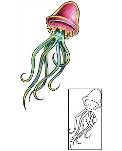 Jellyfish Tattoo Marine Life tattoo | AXF-00415