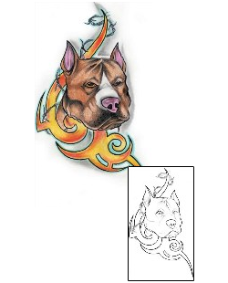 Dog Tattoo Russet Pit Bull Tattoo