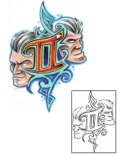 Gemini Tattoo Zodiac tattoo | AXF-00667