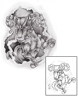 Taurus Tattoo Horror tattoo | AXF-00852