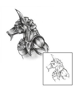 Egyptian Tattoo Shaded Anubis Tattoo