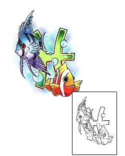 Fish Tattoo Marine Life tattoo | AXF-01126