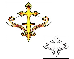 Cross Tattoo Religious & Spiritual tattoo | AXF-01146