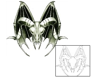 Devil - Demon Tattoo Demon Skull Tattoo