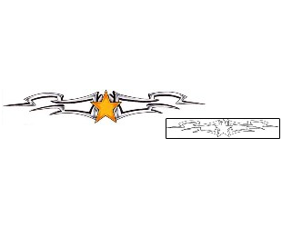 Star Tattoo Specific Body Parts tattoo | AZF-00016