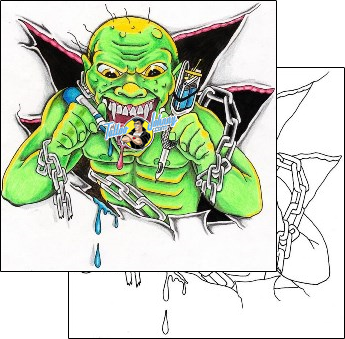 Evil Tattoo monster-evil-tattoos-jeramie-combs-azf-00033