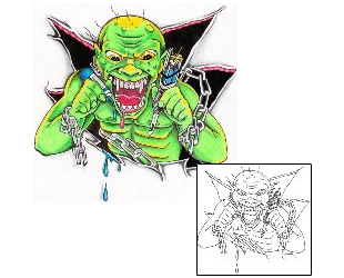 Monster Tattoo Horror tattoo | AZF-00033