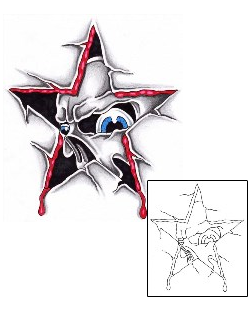Star Tattoo Horror tattoo | AZF-00035