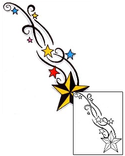 Nautical Star Tattoo Astronomy tattoo | AZF-00040