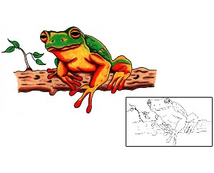 Frog Tattoo Reptiles & Amphibians tattoo | AZF-00055