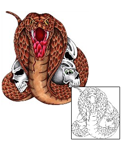 Snake Tattoo Horror tattoo | AZF-00077