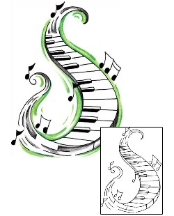 Music Tattoo Miscellaneous tattoo | AZF-00079