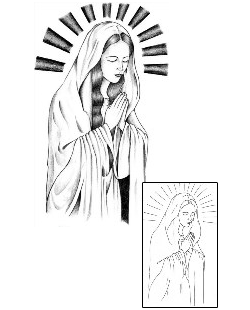 Mary Tattoo Religious & Spiritual tattoo | BAF-00038