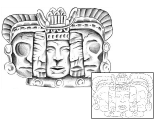 Aztec Tattoo Ethnic tattoo | BAF-00053