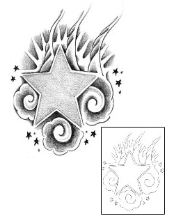 Star Tattoo Astronomy tattoo | BAF-00057