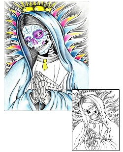 Day of the Dead Tattoo Religious & Spiritual tattoo | BAF-00061