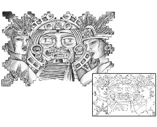Aztec Tattoo Ethnic tattoo | BAF-00078