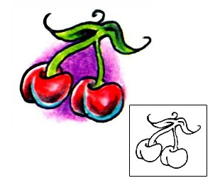 Cherry Tattoo Specific Body Parts tattoo | BBF-00019